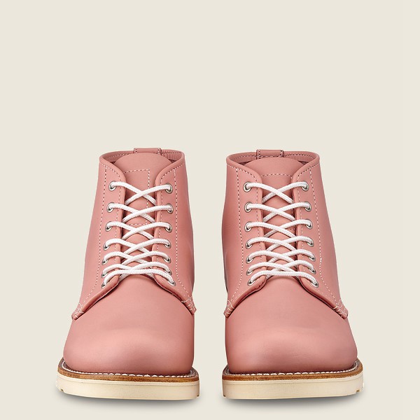 Red Wing Heritage Bot Bayan - 6-Inch Round Toe - Short Boundary Deri - Pembe - 14BXYMHUD